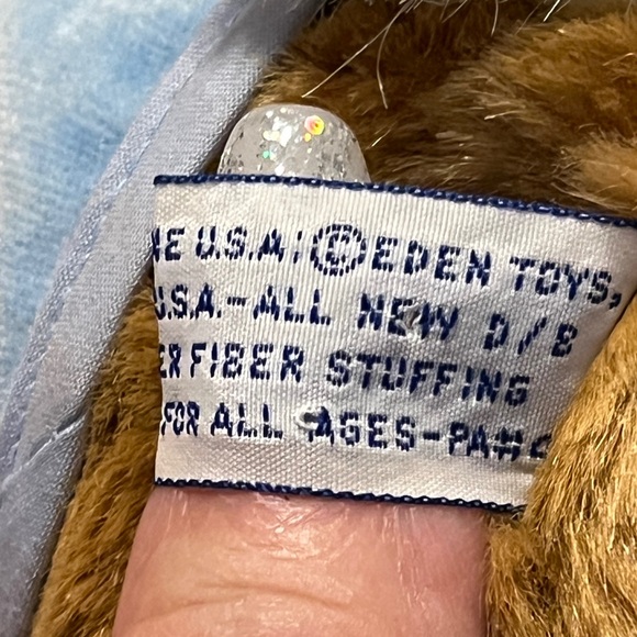 Vintage Eden Peter Rabbit  7”  Bunny Plush Toy Brown Fur Stuffed Animal Easter - Picture 7 of 8